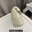 Saint Laurent toy puffer Bag in lambskin 759337 Vintage White/Silver