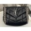 Saint Laurent puffer small Bag in nappa leather 577476 Black/Silver