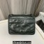 Saint Laurent Niki Baby Bag in Crinkled Vintage Leather 633160 Emerald Green