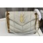 Saint Laurent puffer small Bag in nappa leather 577476 Vintage White/Gold