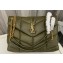 Saint Laurent puffer medium Bag in nappa leather 577475 Olive Green/Gold