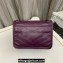 Saint Laurent Niki Baby Bag in Crinkled Vintage Leather 633160 Purple