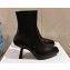 Dior Heel 8cm D-Fiction Heeled Ankle Boots in Calfskin Black 2024