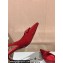 Prada Heel 7.5cm Patent leather Slingback Pumps 1I901M Red 2024