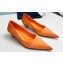 Prada Heel 4cm Satin Pointed Toe Pumps Orange Spring 2024
