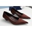 Prada Heel 4cm Satin Pointed Toe Pumps Coffee Spring 2024
