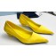 Prada Heel 4cm Satin Pointed Toe Pumps Yellow Spring 2024