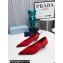 Prada Heel 4cm Satin Pointed Toe Pumps Red Spring 2024