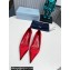 Prada Heel 4cm Satin Pointed Toe Pumps Red Spring 2024