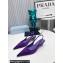 Prada Heel 4cm Satin Pointed Toe Slingbacks Purple Spring 2024