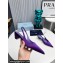 Prada Heel 4cm Satin Pointed Toe Slingbacks Purple Spring 2024