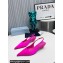 Prada Heel 4cm Satin Pointed Toe Slingbacks Fuchsia Spring 2024