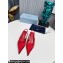 Prada Heel 4cm Satin Pointed Toe Slingbacks Red Spring 2024