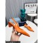 Prada Heel 4cm Satin Pointed Toe Slingbacks Orange Spring 2024