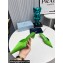 Prada Heel 4cm Satin Pointed Toe Mules Green Spring 2024