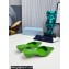 Prada Heel 4cm Satin Pointed Toe Mules Green Spring 2024
