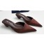 Prada Heel 4cm Satin Pointed Toe Mules Coffee Spring 2024