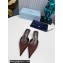 Prada Heel 4cm Satin Pointed Toe Mules Coffee Spring 2024