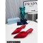 Prada Heel 4cm Satin Pointed Toe Mules Red Spring 2024