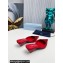 Prada Heel 4cm Satin Pointed Toe Mules Red Spring 2024