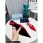 Prada Heel 4cm Satin Pointed Toe Mules Red Spring 2024