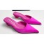 Prada Heel 4cm Satin Pointed Toe Mules Fuchsia Spring 2024