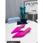 Prada Heel 4cm Satin Pointed Toe Mules Fuchsia Spring 2024