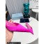 Prada Heel 4cm Satin Pointed Toe Mules Fuchsia Spring 2024