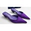 Prada Heel 4cm Satin Pointed Toe Mules Purple Spring 2024