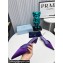 Prada Heel 4cm Satin Pointed Toe Mules Purple Spring 2024