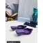 Prada Heel 4cm Satin Pointed Toe Mules Purple Spring 2024