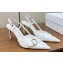 Dior Slingback Pumps with Studs in Calfskin White 2024
