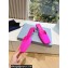 Prada Heel 3cm Satin Square Toe Mules Fuchsia Spring 2024