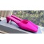 Prada Heel 3cm Satin Square Toe Mules Fuchsia Spring 2024