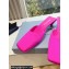 Prada Heel 3cm Satin Square Toe Mules Fuchsia Spring 2024