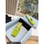 Prada Heel 3cm Satin Square Toe Mules Green Spring 2024