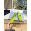 Prada Heel 3cm Satin Square Toe Mules Green Spring 2024
