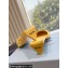 Prada Heel 3cm Satin Square Toe Mules Yellow Spring 2024