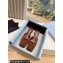 Prada Heel 3cm Satin Square Toe Mules Coffee Spring 2024