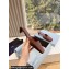 Prada Heel 3cm Satin Square Toe Mules Coffee Spring 2024