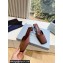 Prada Heel 3cm Satin Square Toe Mules Coffee Spring 2024