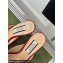 Gucci Heel 9.5cm leather Horsebit with crystals mid-heel slide sandals 771693 Patent Red 2024