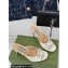 Gucci Heel 9.5cm leather Horsebit with crystals mid-heel slide sandals 771693 Patent White 2024