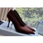 Prada Heel 9cm Satin Pumps Coffee Spring 2024