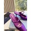 Prada Heel 9cm Satin Mules with Strap Purple Spring 2024