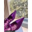Prada Heel 9cm Satin Mules with Strap Purple Spring 2024