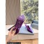 Prada Heel 9cm Satin Mules with Strap Purple Spring 2024