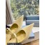 Prada Heel 9cm Satin Mules with Strap Yellow Spring 2024