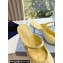 Prada Heel 9cm Satin Mules with Strap Yellow Spring 2024