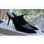 Prada Heel 9cm Satin Mules with Strap Black Spring 2024